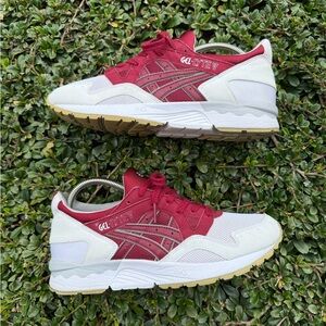 ASICS GEL-Lyte V Men’s Sneakers Shoes Burgundy /Red- White Size 8.5